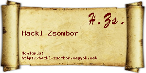 Hackl Zsombor névjegykártya